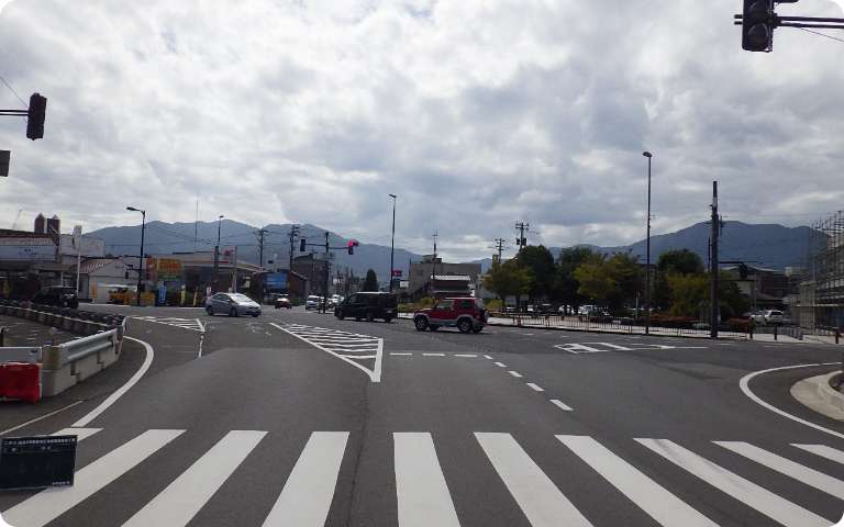 国道８号鉄輪地区